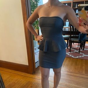 Gray Peplum Dress